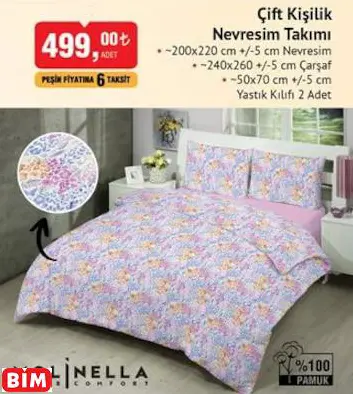 MOLİNELLA HOME COMFORT ÇİFT KİŞİLİK NEVRESİM TAKIMI